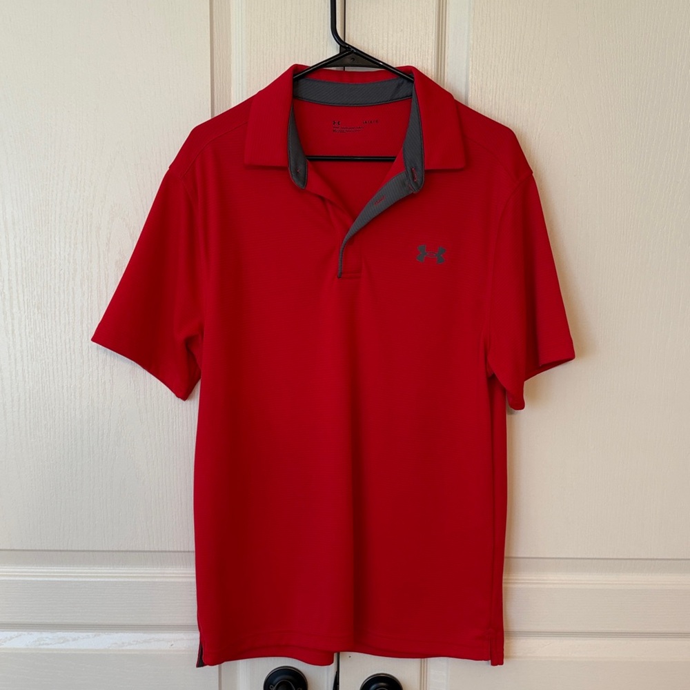 Under Armour Men's Polo Shirt in Red and Gray